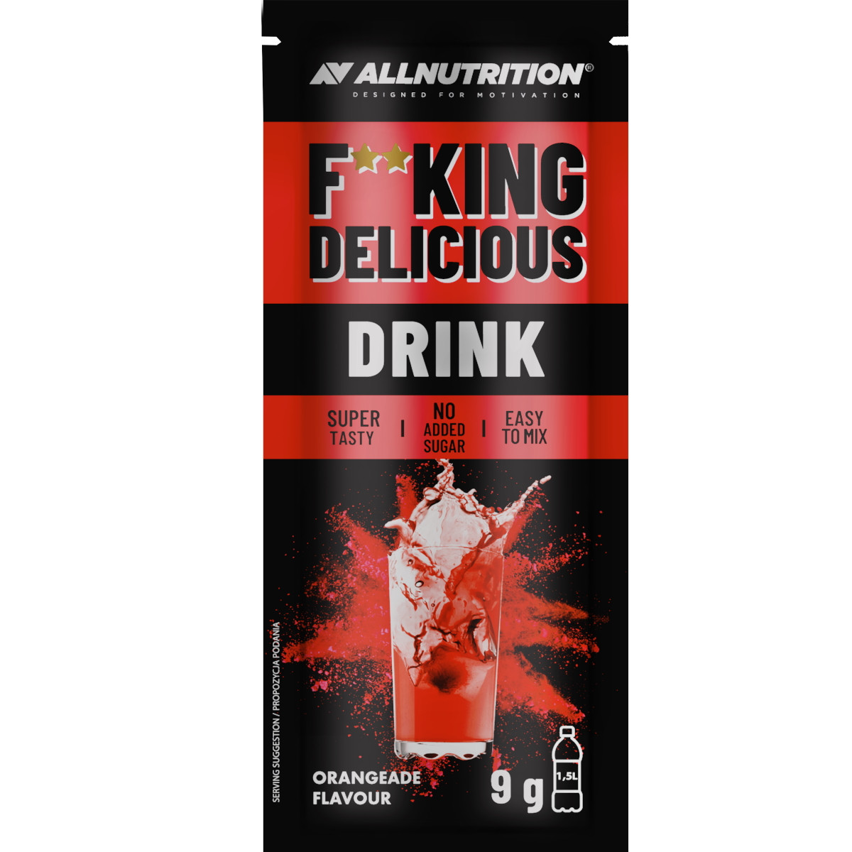 Изотоник AllNutrition Fitking Delicious Drink, 9 грамм Апельсиновый лимонад CN9339-7 SP - фото 1 - id-p2178754574