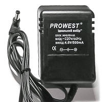 Блок питания PWP-4.5-0.5+, 4.5V 0.5A, DC5.5X2.5 трансформаторный блок питания, PROWEST