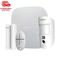 Охранная система Ajax Systems, умная gsm сигнализация аякс plus белая, наборы сигнализации, охрана домов