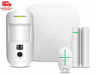 Комплект охранной GSM сигнализации аякс стартер p белая, Готовые комплекты готовые для установки на дачу и дом