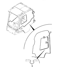 Скло дверей верхнє міні JCB 333/D4706