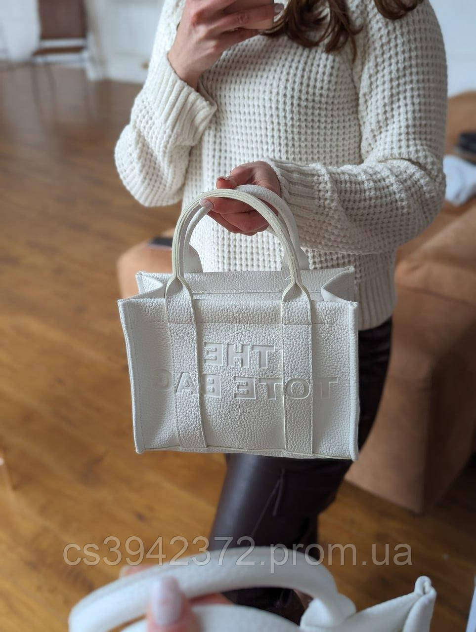 Marc Jacobs Маленькая сумка-шопер белая женская сумка the tote bag LUX - фото 3 - id-p2178768033