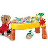 Столик пісочниця 2в1 (набір для піску, лійка, ківш, формочки, млин) HG 1126, фото 2