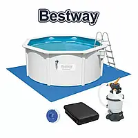 Сборный бассейн Bestway Hydrium 56574,360x120 см, с песочным фильтром, лестницей и тентом