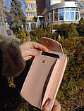 Чорний - жіночий гаманець - сумка-клатч для телефону, грошей та банківських карток, з довгим ремінцем, фото 9