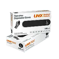 Рукавички Нітрилові L 4 г. чорні UNEX