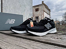 Чоловічі кросівки New Balance 990v3 Black White чорні з білим, фото 3