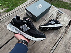 Чоловічі кросівки New Balance 990v3 Black White чорні з білим, фото 4