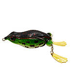 3D Гумова поверхнева Жаба Незачіпляйка вага 25г/12 см Селіконова приманка на щуку, фото 8