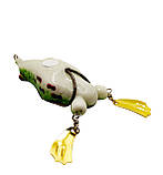 3D Гумова поверхнева Жаба Незачіпляйка вага 25г/12 см Селіконова приманка на щуку, фото 9