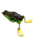 3D Гумова поверхнева Жаба Незачіпляйка вага 25г/12 см Селіконова приманка на щуку, фото 3