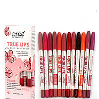 Олівець для губ матовий Menow True Lips, (12шт/пач)