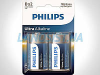 Батарейки D LR20 1.5V щелочные Philips LR20E2B/10