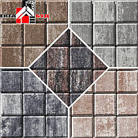 Тротуарна плитка БРУКІВКА 100х100 60мм Колор-Мікс