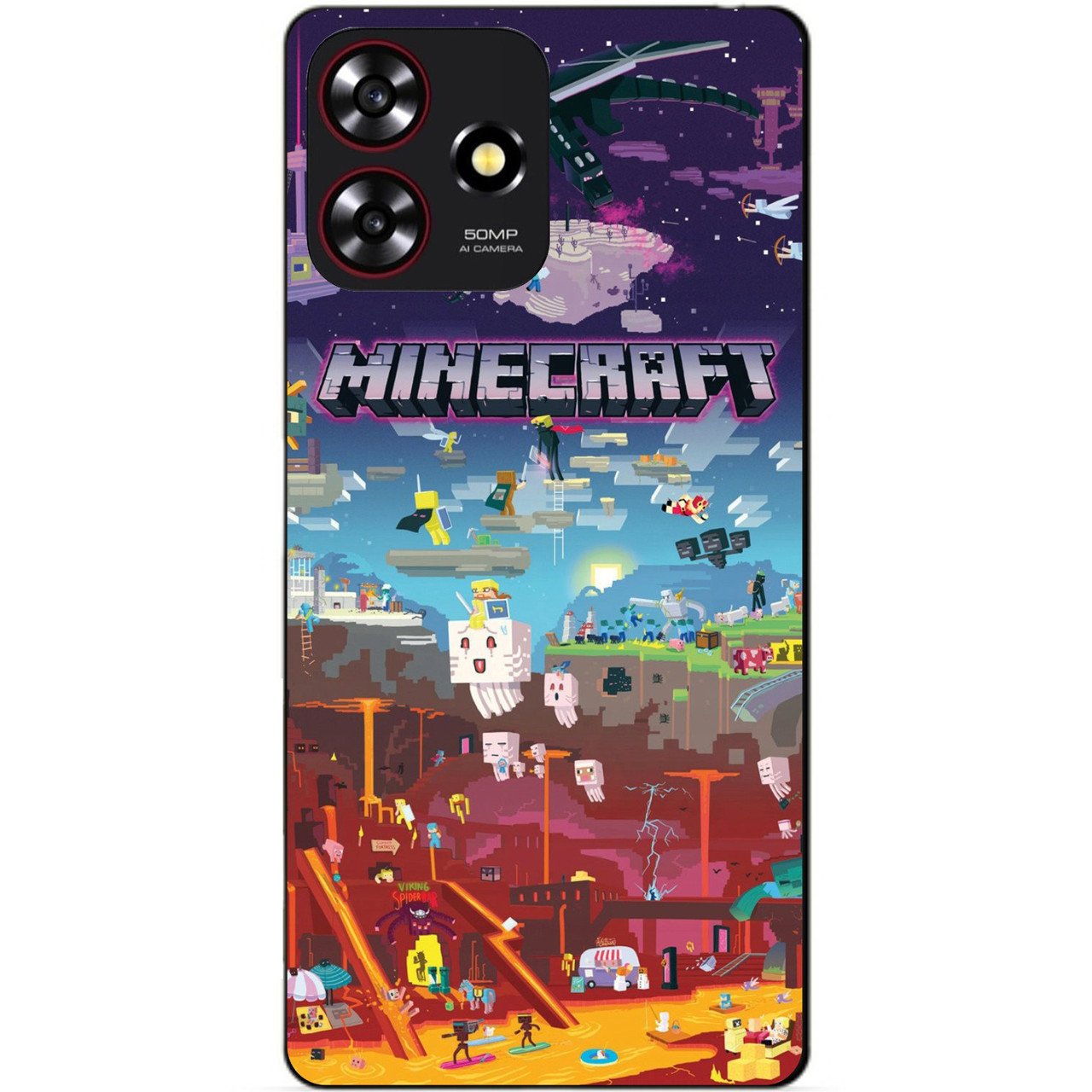 Силіконовий чохол бампер для ZTE Blade A73 гра Minecraft Майнкрафт