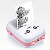 Портативний кишеньковий дитячий бездротовий принтер із термодруком Smart Mini Printer Girox Drukus Pink рожевий, фото 3