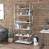 Офісний стелаж IdealMebel L-190 New, стелаж для книг, документів, стелаж для дому, полиці для речей, фото 2