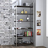Офісний стелаж IdealMebel L-190 New, стелаж для книг, документів, стелаж для дому, полиці для речей, фото 5
