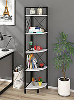 Офісний стелаж кутовий IdealMebel L-175, стелаж для книг, документів, стелаж для дому, полиці для речей
