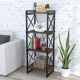 Офісний стелаж IdealMebel Скіф-4-550, стелаж для книг, документів, стелаж для дому, полиці для речей, фото 4