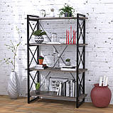 Офісний стелаж IdealMebel Скіф-4-920, стелаж для книг, документів, стелаж для дому, полиці для речей, фото 3