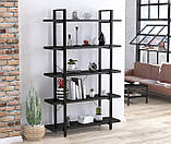 Офісний стелаж IdealMebel Сінгл-5-1200, стелаж для книг, документів, стелаж для дому, полиці для речей, фото 2