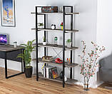 Офісний стелаж IdealMebel Сінгл-5-1200, стелаж для книг, документів, стелаж для дому, полиці для речей, фото 3