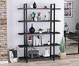 Офісний стелаж IdealMebel Сінгл-5-1350, стелаж для книг, документів, стелаж для дому, полиці для речей, фото 2