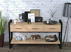 Консоль з ящиками IdealMebel L-145, пристінний столик, тумба під телевізор, тумба у вітальню, спальню, офіс