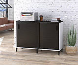 Тумба офісна IdealMebel LS-1200-830, тумба у вітальню, спальню, офіс, тумба офісна з розсувними фасадами, фото 8