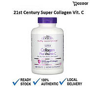 Супер колаген питний із вітаміном C 6000 мг для шкіри, волосся, нігтів і суглобів 21st Century 180 таблеток