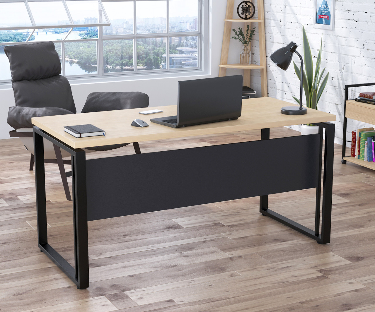 Стіл IdealMebel G-160-32 з царгою, письмовий стіл loft, комп'ютерний стіл loft, стіл в офіс, будинок, фото 1