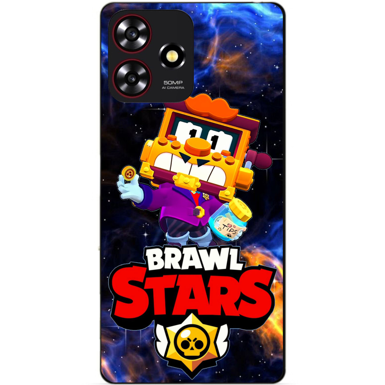 Силіконовий бампер чохол для ZTE Blade A73 з Героєм Космічний Бравл Гриф