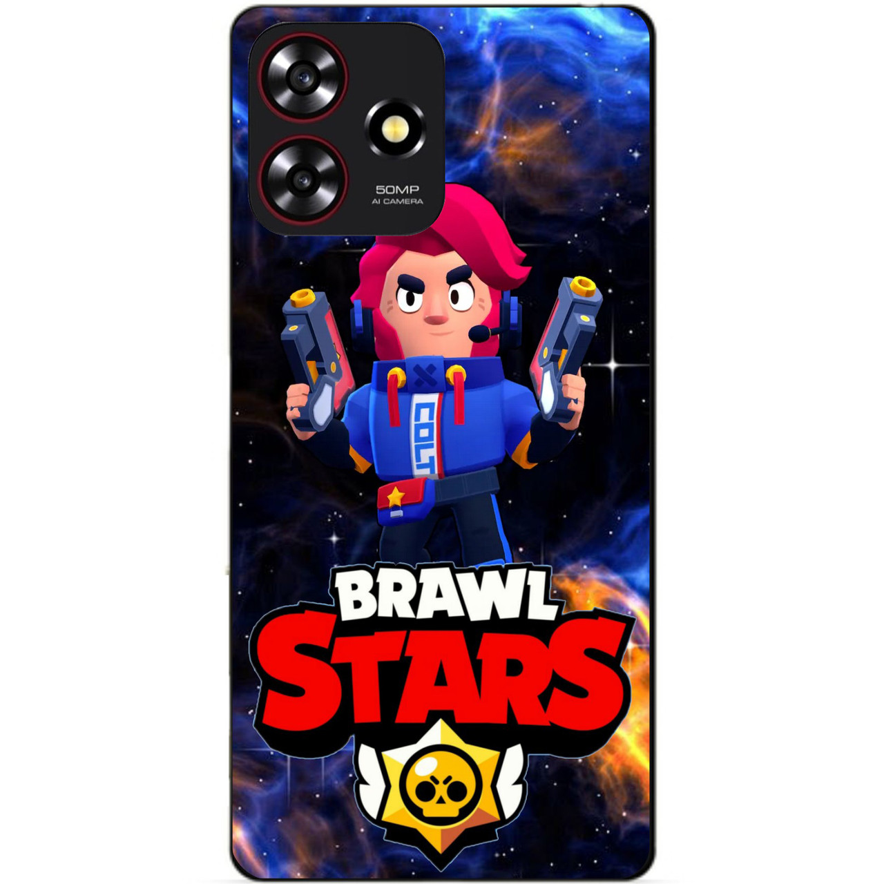 Силіконовий бампер чохол для ZTE Blade A73 з Героим Космічний Бравл Кольт