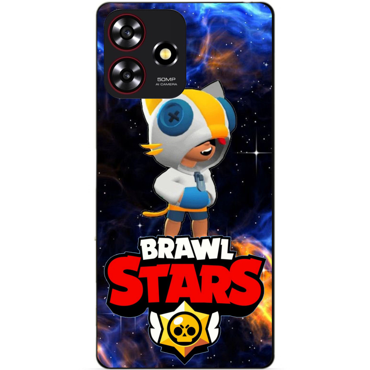 Силіконовий бампер чохол для ZTE Blade A73 з Героєм Космічний Бравл Леон Кіт