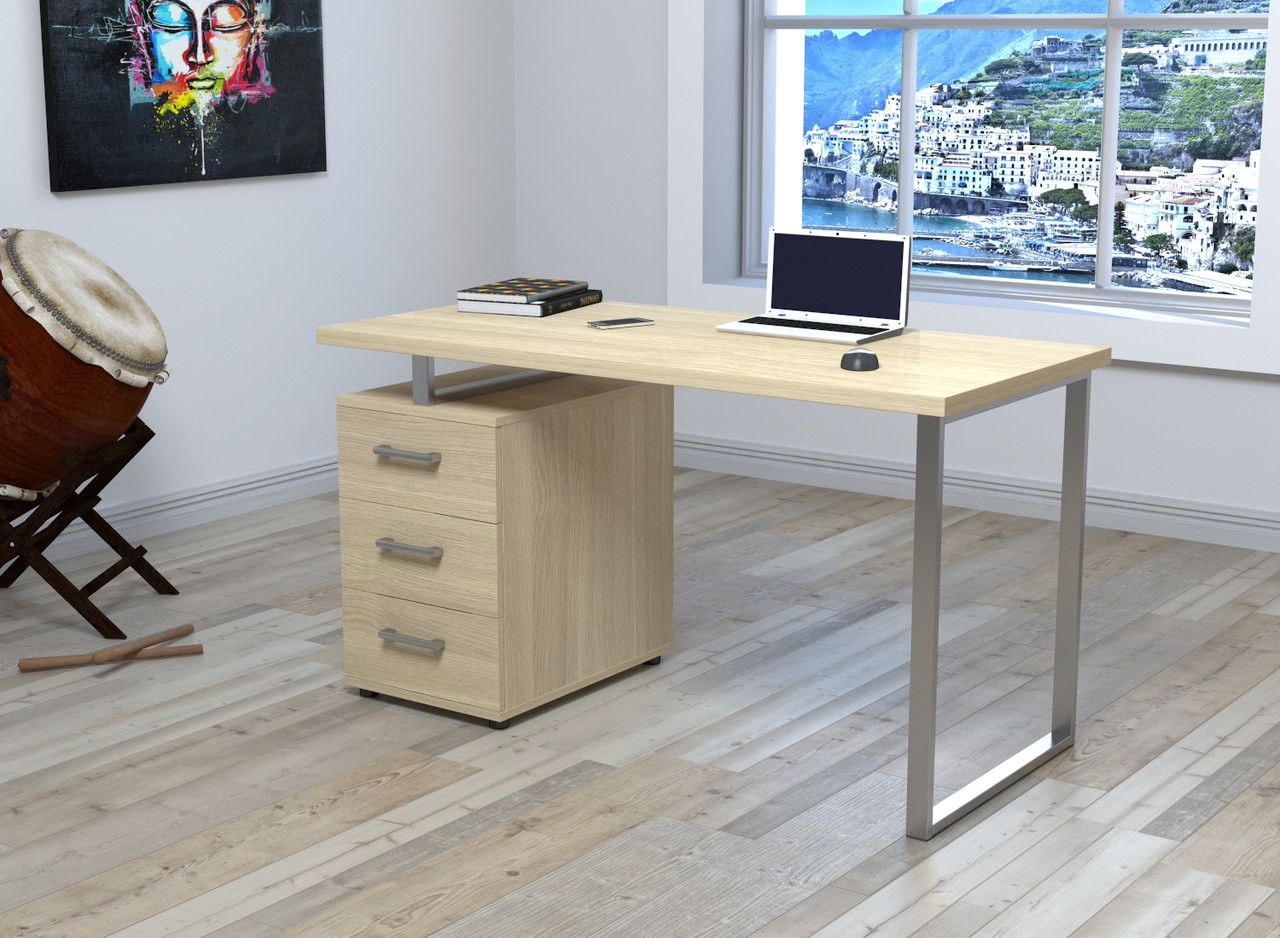 Стіл IdealMebel L-27 MAX, письмовий стіл loft з ящиками, комп'ютерний стіл loft, стіл в офіс, будинок, фото 1