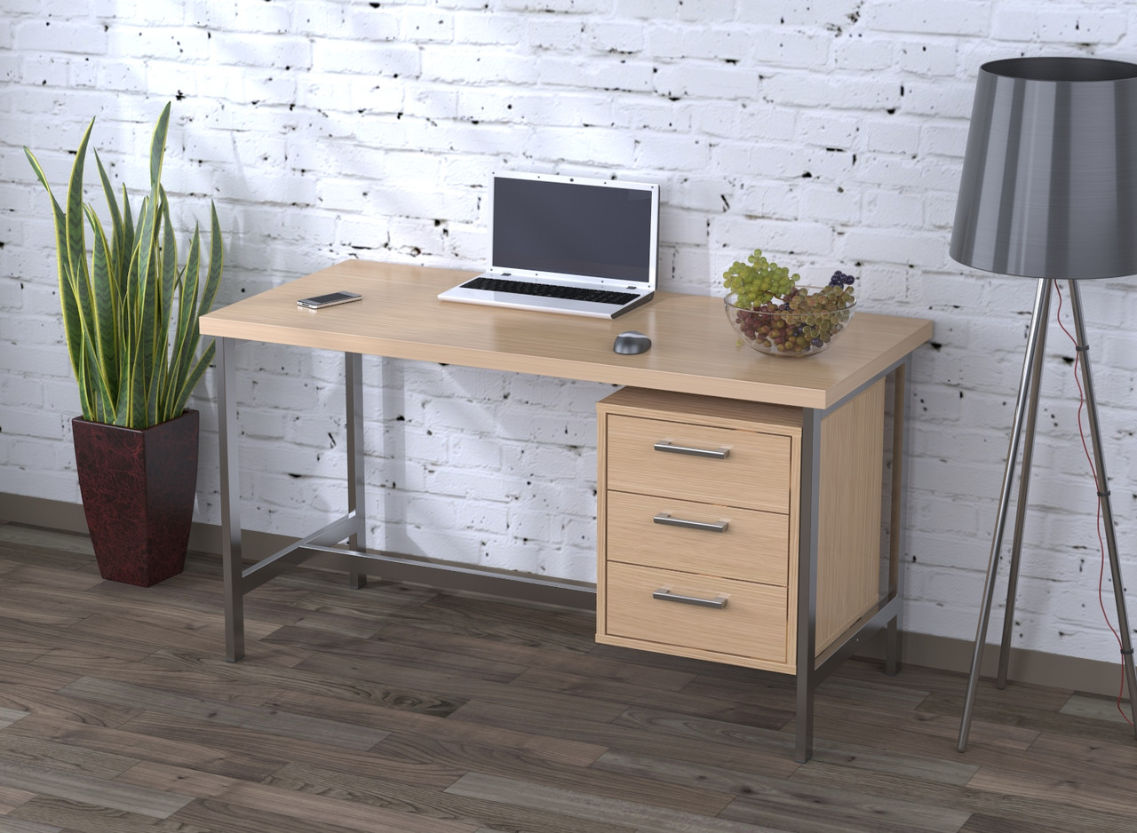 Стіл IdealMebel L-45, письмовий стіл loft з ящиками, комп'ютерний стіл loft, стіл в офіс, будинок, фото 1