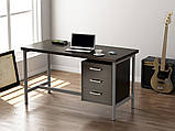 Стіл IdealMebel L-45, письмовий стіл loft з ящиками, комп'ютерний стіл loft, стіл в офіс, будинок, фото 2