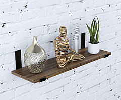 Настінна полиця IdealMebel J-68-16, навісна полиця, книжкова полиця loft, декоративна полиця в кімнату, будинок.