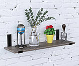 Настінна полиця IdealMebel J-68-16, навісна полиця, книжкова полиця loft, декоративна полиця в кімнату, будинок., фото 4