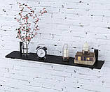 Настінна полиця IdealMebel J-100-16, навісна полиця, книжкова полиця loft, декоративна полиця в кімнату, будинок., фото 3