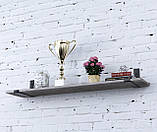 Настінна полиця IdealMebel J-100-16, навісна полиця, книжкова полиця loft, декоративна полиця в кімнату, будинок., фото 4