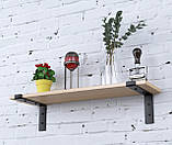 Настінна полиця IdealMebel Z-68-16, навісна полиця, книжкова полиця loft, декоративна полиця в кімнату, будинок., фото 2