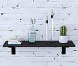 Настінна полиця IdealMebel Z-68-16, навісна полиця, книжкова полиця loft, декоративна полиця в кімнату, будинок., фото 3