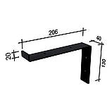 Настінна полиця IdealMebel Z-68-16, навісна полиця, книжкова полиця loft, декоративна полиця в кімнату, будинок., фото 5