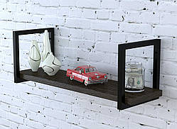 Настінна полиця IdealMebel PL1-92-32, навісна полиця, книжкова полиця loft, декоративна полиця в кімнату, будинок.