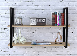 Настінна полиця IdealMebel PL2-92-16, навісна полиця, книжкова полиця loft, декоративна полиця в кімнату, будинок.