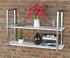 Настінна полиця IdealMebel PL2-112-16, навісна полиця, книжкова полиця loft, декоративна полиця в кімнату, будинок.