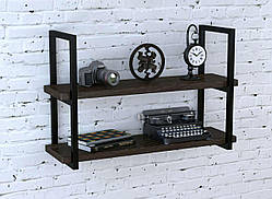 Настінна полиця IdealMebel PL2-92-32, навісна полиця, книжкова полиця loft, декоративна полиця в кімнату, будинок.