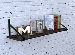 Настінна полиця IdealMebel PL3-112-16, навісна полиця, книжкова полиця loft, декоративна полиця в кімнату, будинок.
